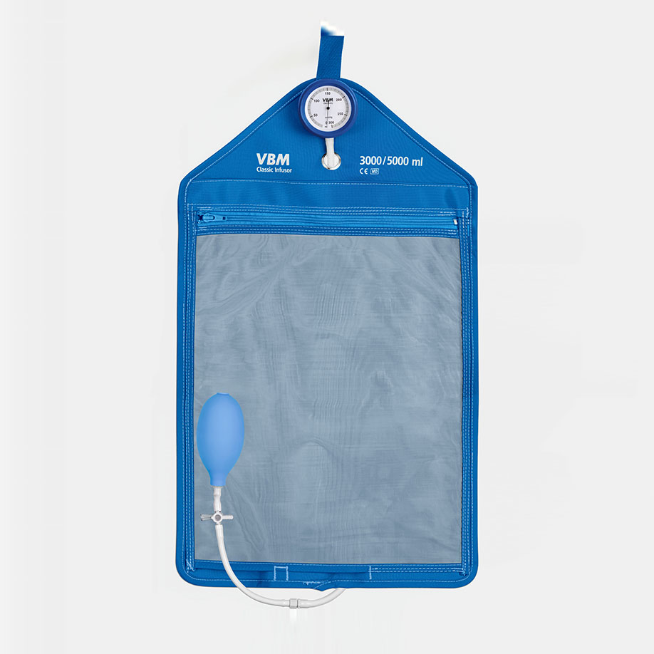 Druckinfusionsmanschette 3000/5000 ml mit Handgebläse und Präzisionsmanometer