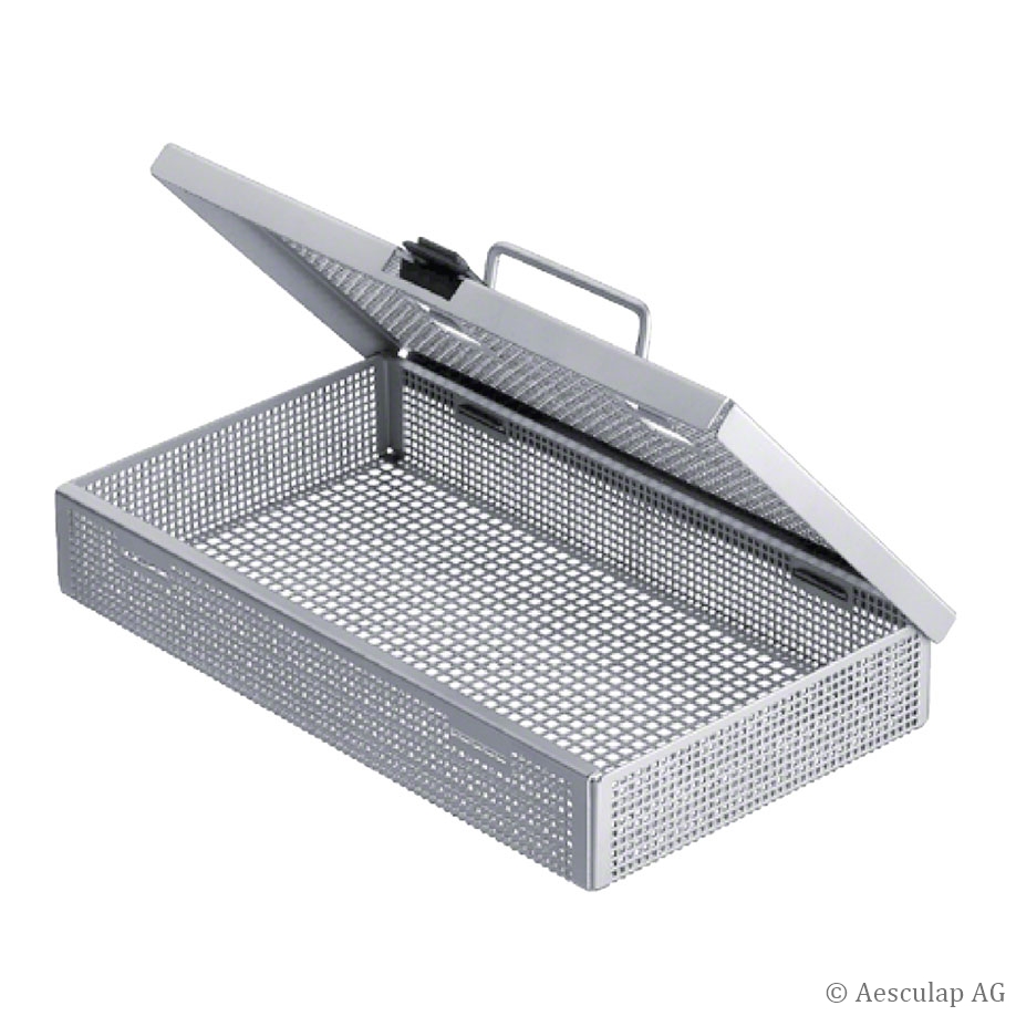 Siebkorb mit Deckel für Mikro-Instrumente 235 x 137 x 42 mm
