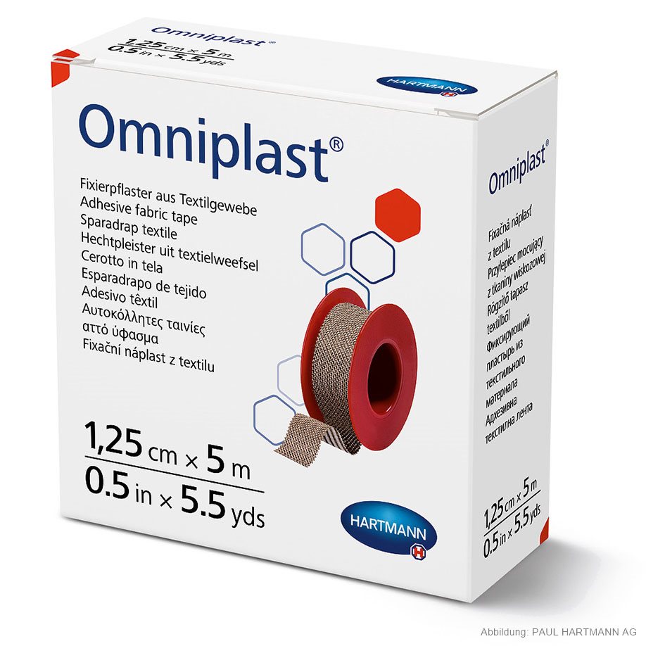 Omniplast Fixierpflaster 5 m x 1,25 cm,