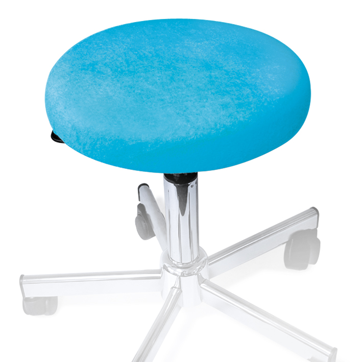 Hockerbezug Frottee türkisblau