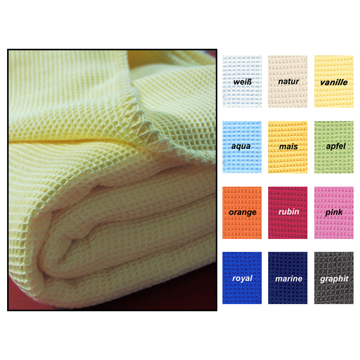 Waffelpiqué-Decke rubin,