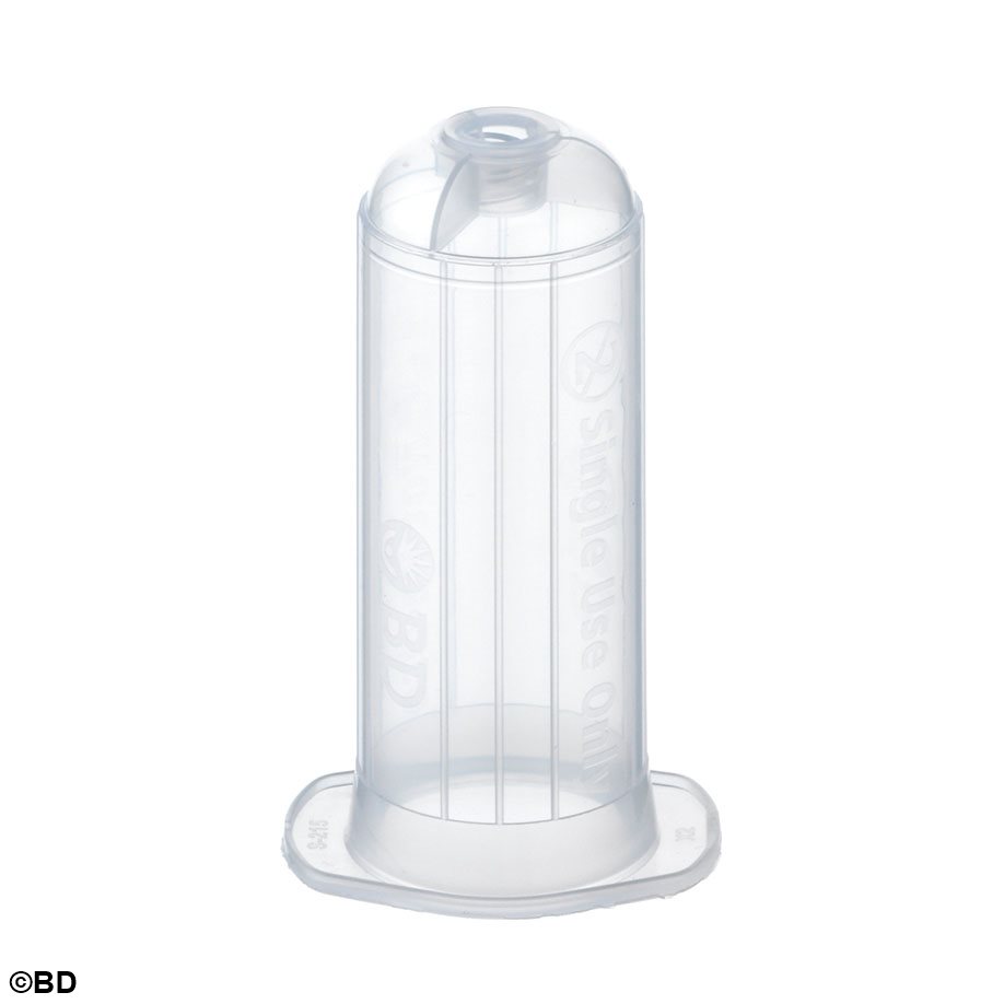 BD Vacutainer Einmalhalter aus Kunststoff, transparent weiß (250 Stck.)
