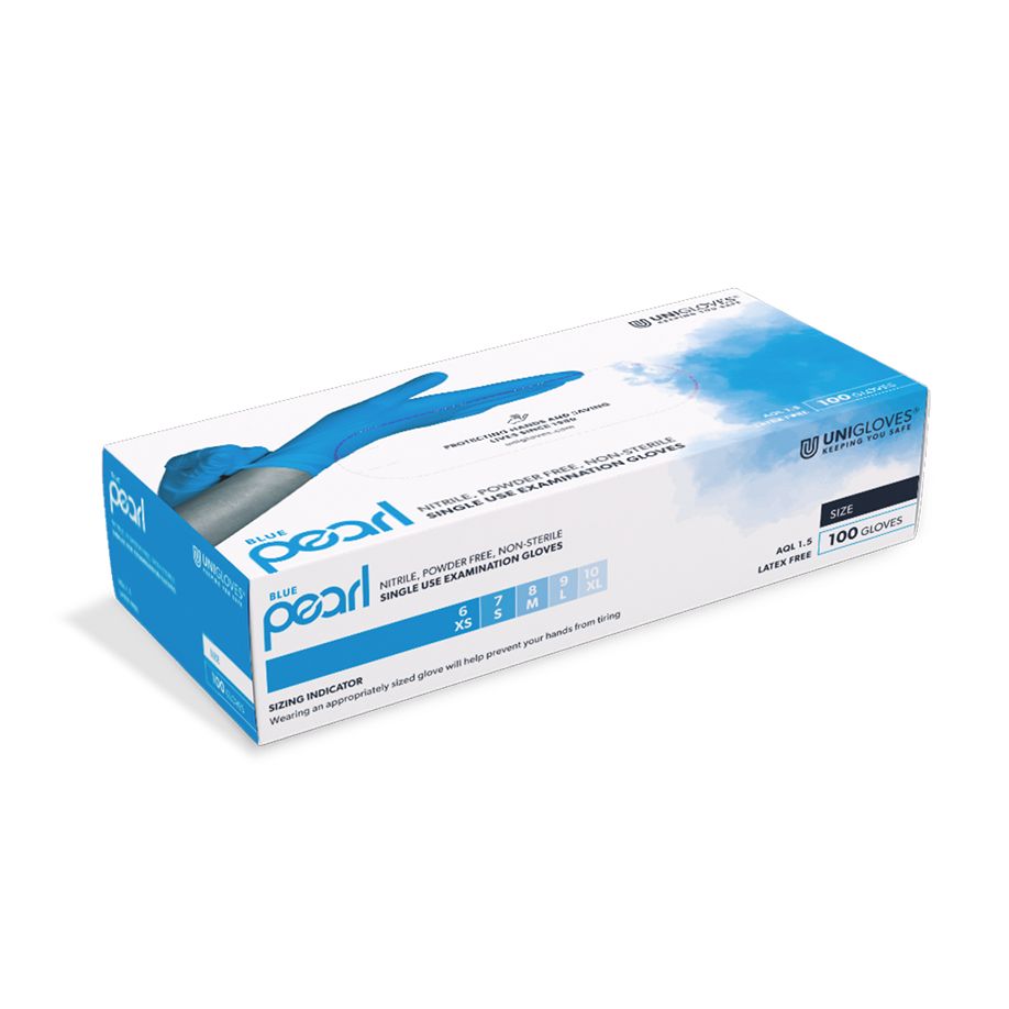 Blue Pearl Nitril U.-Handschuhe Gr. S