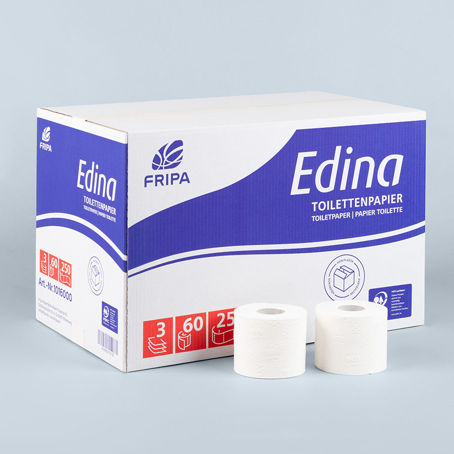Fripa - Toilettenpapier Edina, 3-lagig (60 x 250 Blatt)