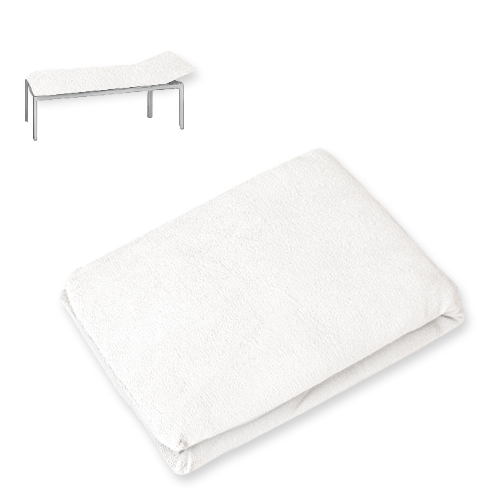 Liegenbezug Frottee weiß, 65 x 195 cm