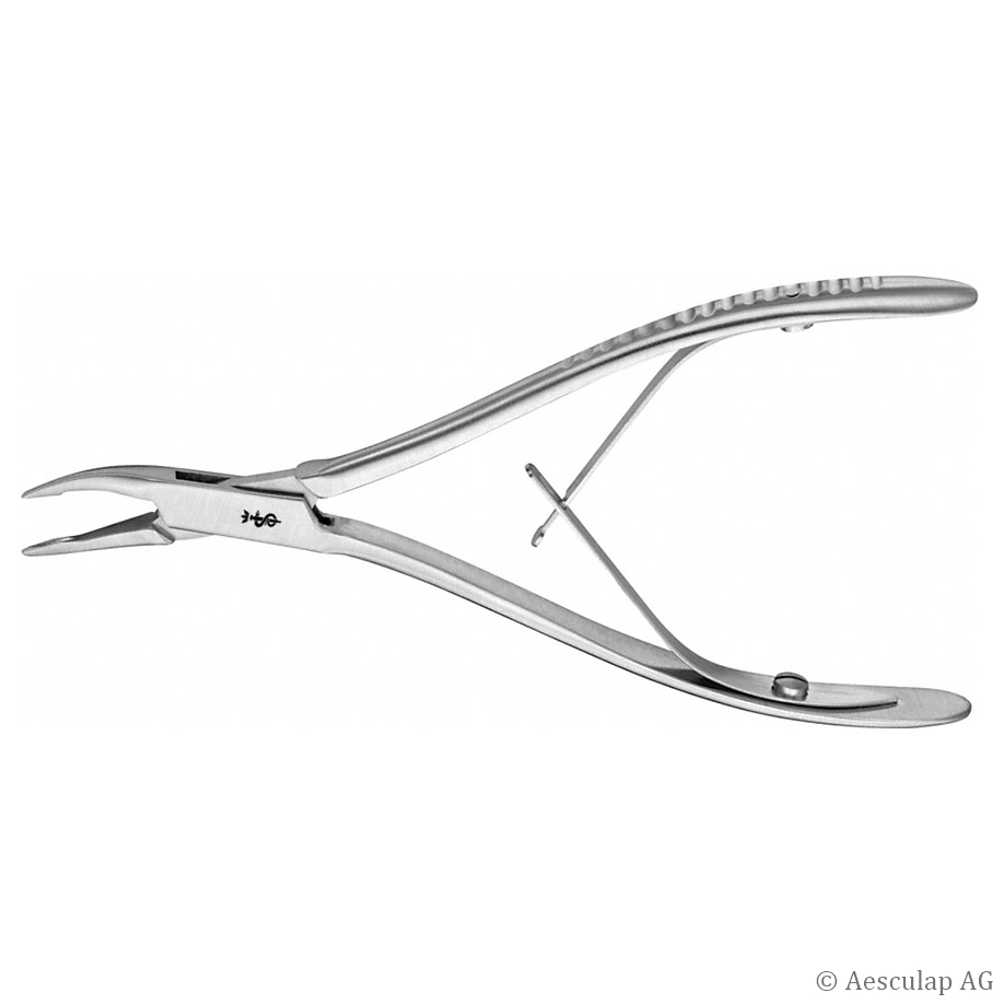 FRIEDMANN Hohlmeisselzange,  gebogen, 140 mm lang, Maulteil: 7,50 mm, Maulbreite: 1,70 mm