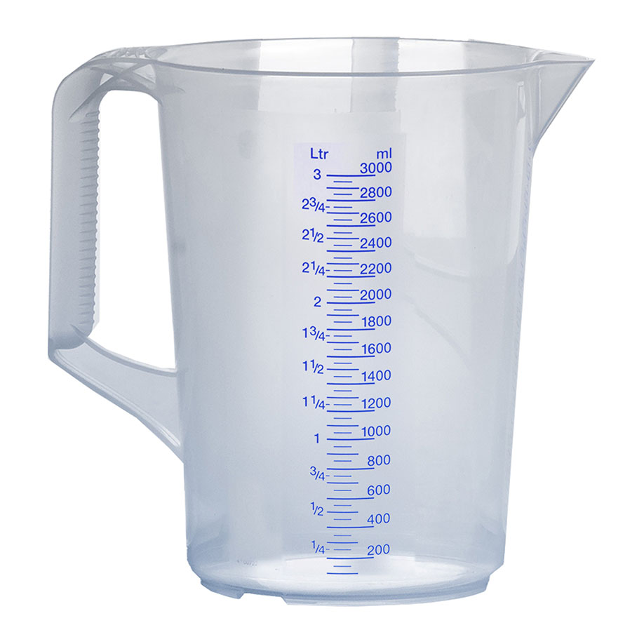 Measuring can, polypropylene 3000 ml transparent