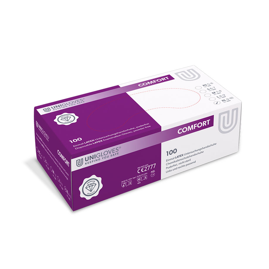 COMFORT Latex U.-Handschuhe Gr. XL