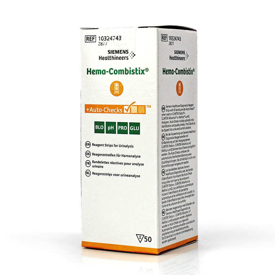 Hema-Combistix urine test (50 strips)