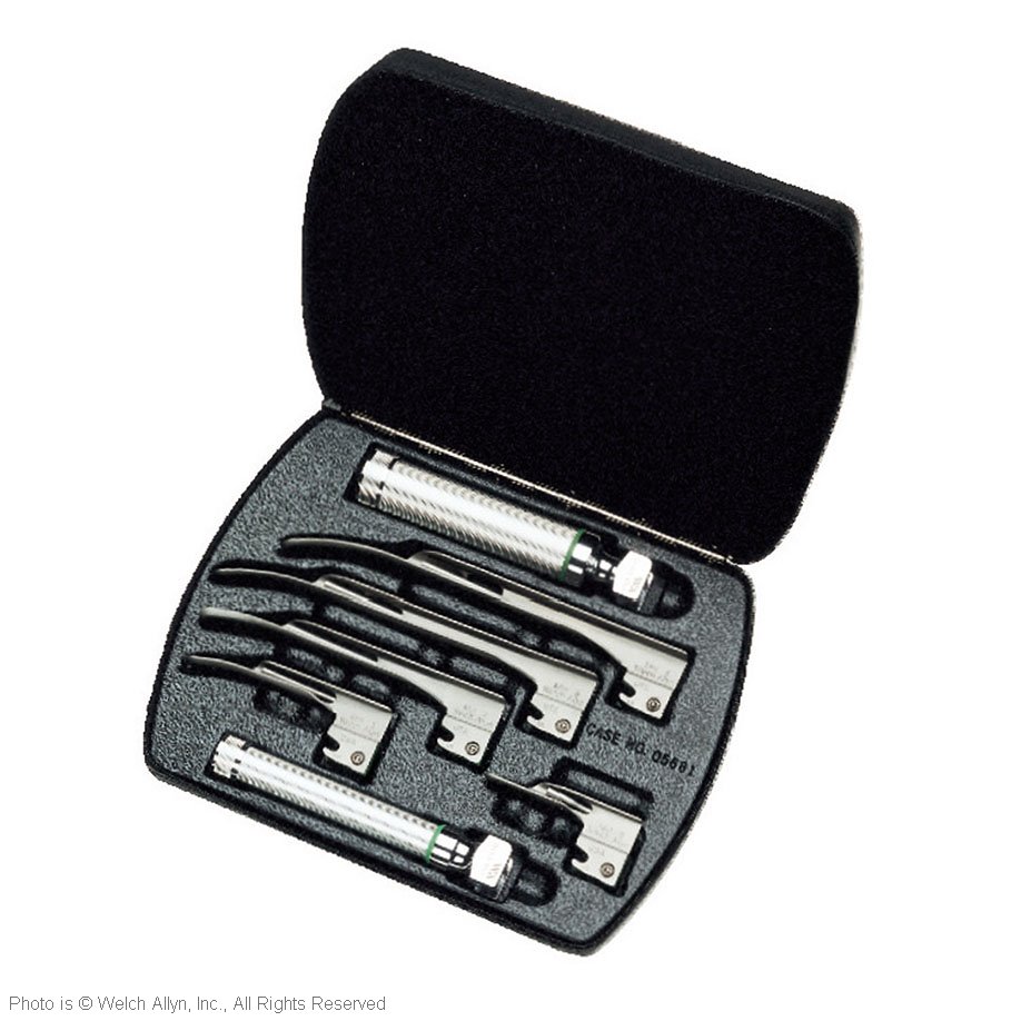 Fiber Optik Miller Laryngoskop Set