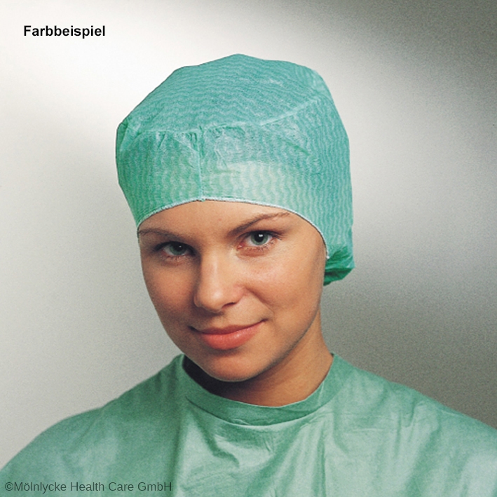 Surgeon's cap Peggy green (120 pcs.)  -not in stock-