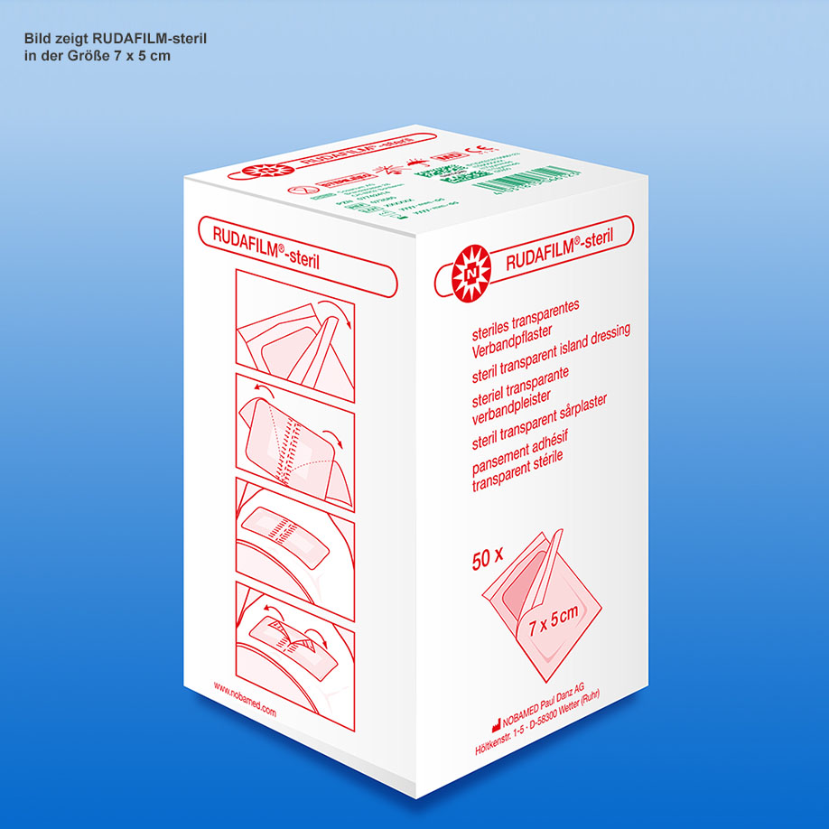 RUDAFILM-steril wound dressing 10 x 8 cm (50 pcs.)