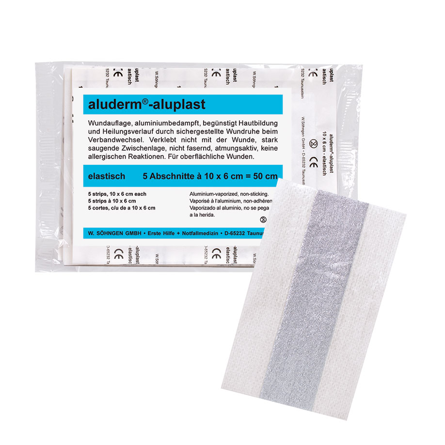 aluderm-aluplast Wound Plaster elastic approx. 10 x 6 cm (5 pcs.)