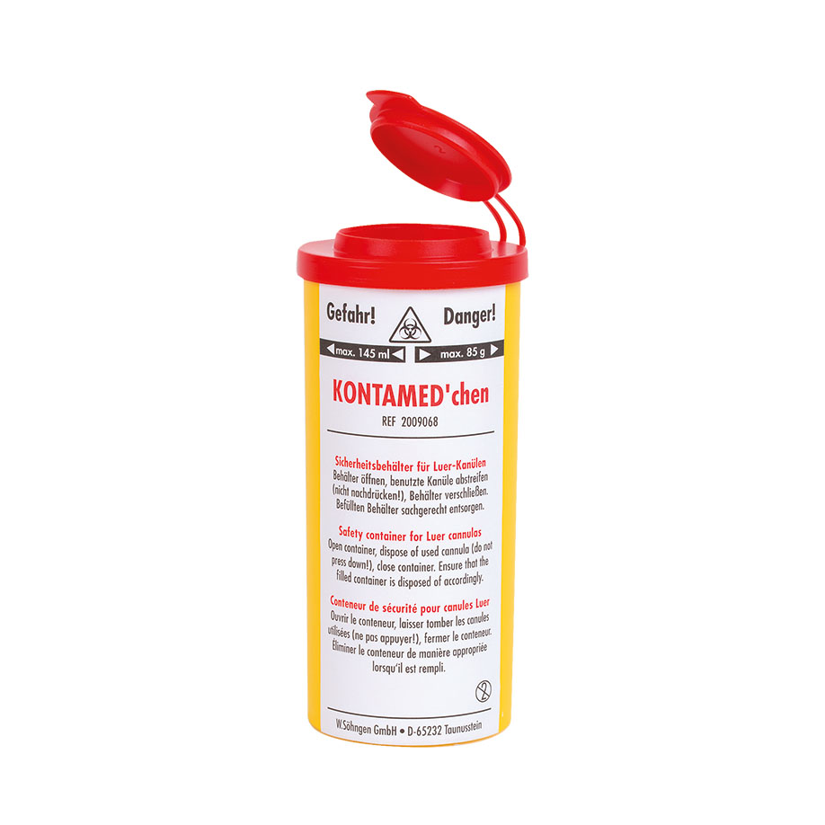 KONTAMED Mini Sharps Disposal System approx. 175 ml, 115 x Ø 50 mm