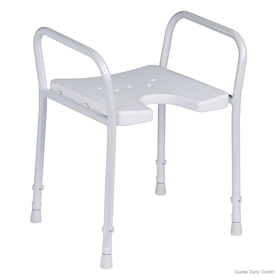 Duschhocker mit Armlehnen starr,