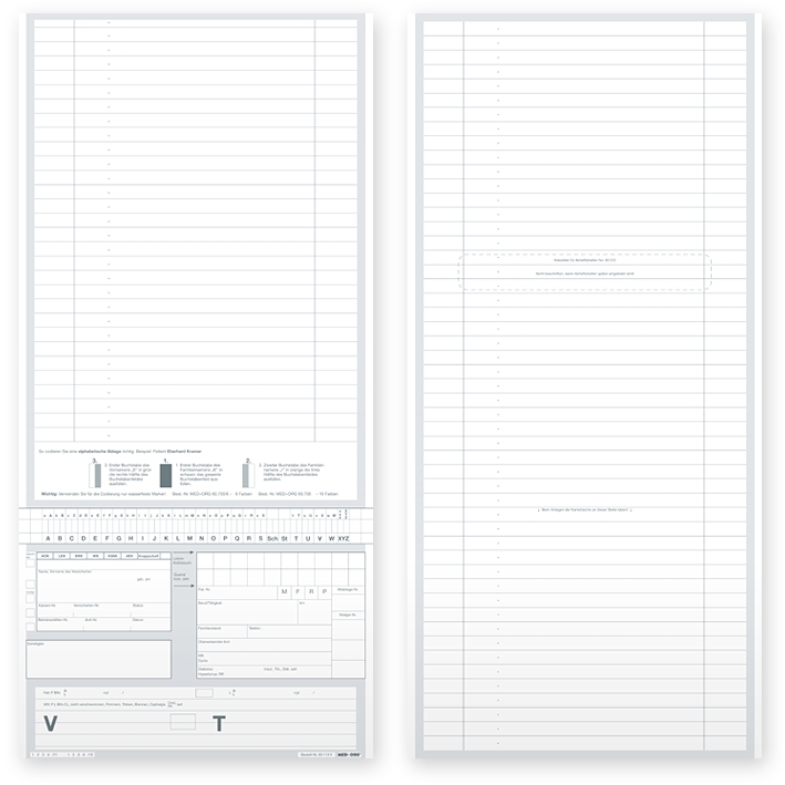 Karteitaschen ALPHAnorm DIN A5 quer Typ Augenheilkunde (1000 Stck.)