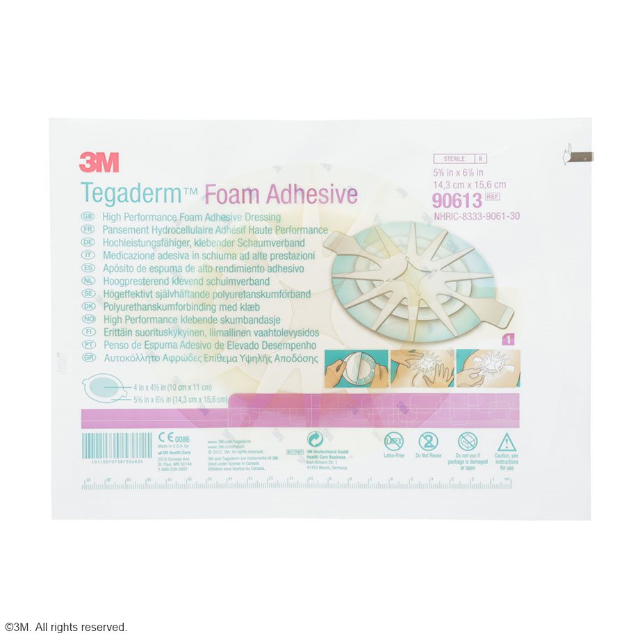 3M Tegaderm Foam Adhesive Schaumverband oval,14,3 x 15,6 cm (5 Stck.)