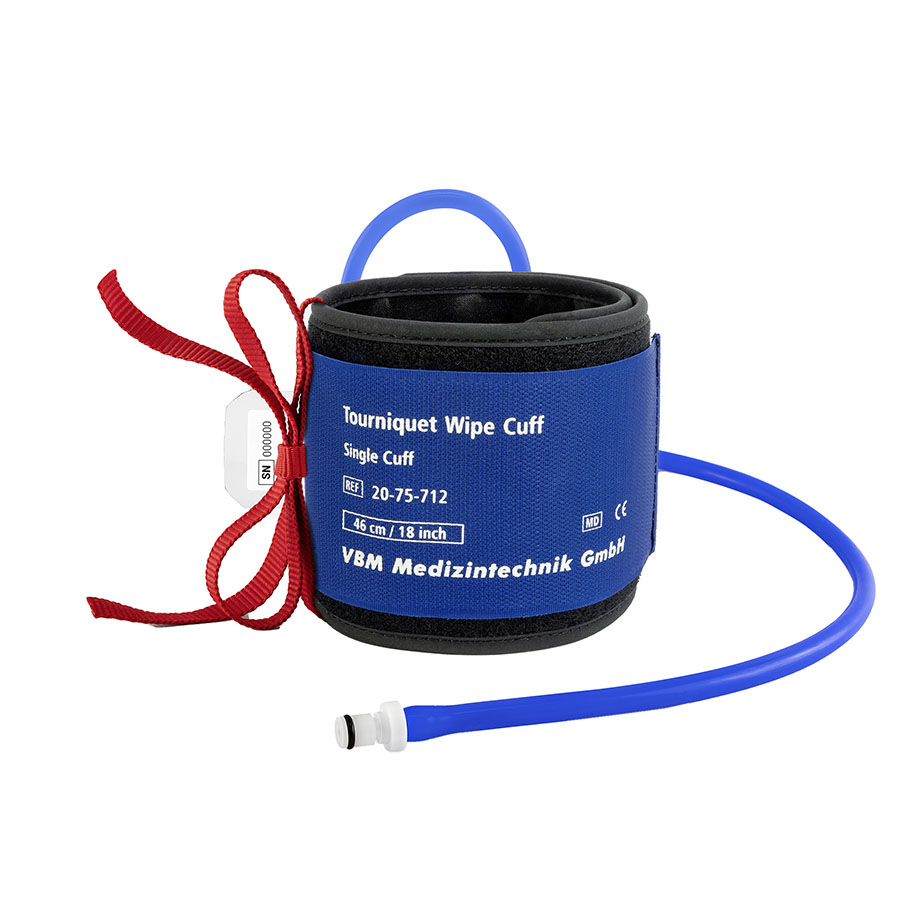 Tourniquet Wipe Cuff / Einfachmanschette wiederverwendbar, 46x10cm, gerade Form