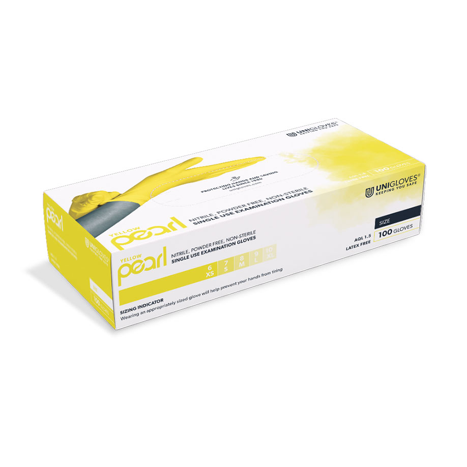 Yellow Pearl Nitril U.-Handschuhe Gr. M