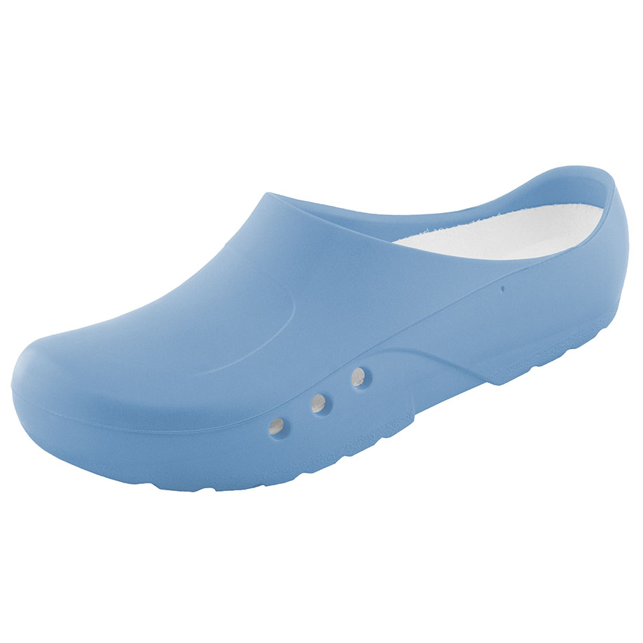 OrthoClogs surgical clogs,  without heel strap, light blue, sz. 42