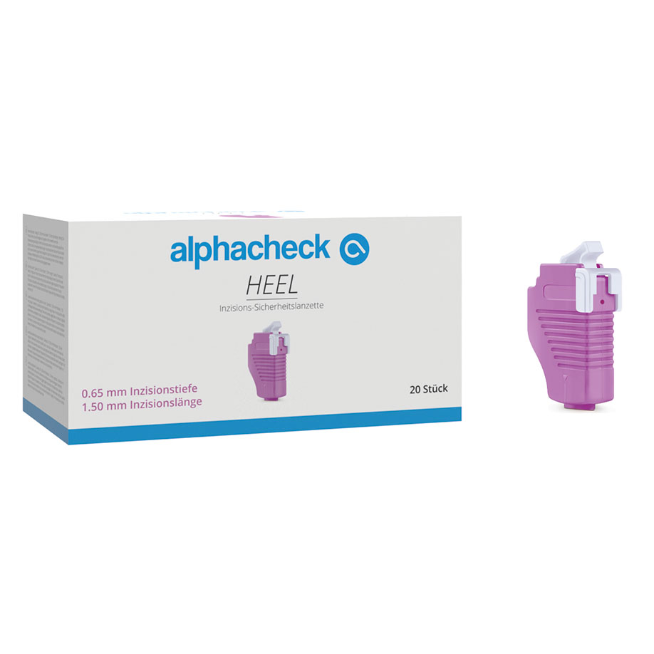 alphacheck HEEL Safety incision lancets 0.65 x 1.50 mm (20 pcs.)